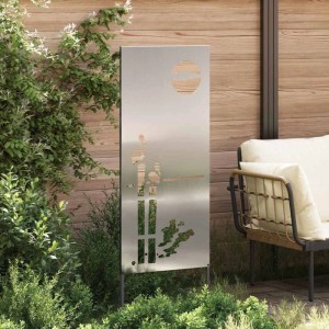 vidaXL Garten Sichtschutz-Leinwand Silber 50 x 140 cm Verzinkter Stahl 876320