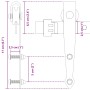 vidaXL Schiebetürbeschlag Set 213cm, Karbonstahl, Maße und Details im Bild.