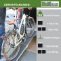 TRUTZHOLM Auffahrrampe klappbar mit E-Bike vor Anhänger, Traglast 340 kg.