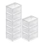PROREGAL SuperSparSet: 8 transparente Eurobehälter LightLine, 24 Liter, mit offenen Griffen. Aufbewahrungsboxen.