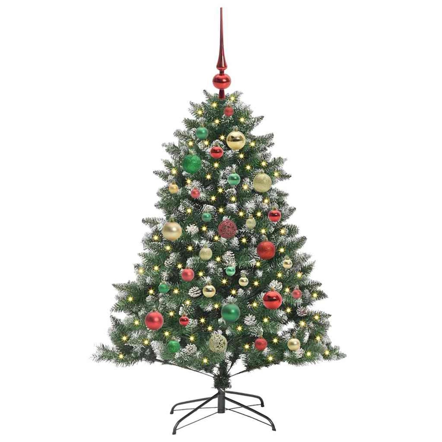 vidaXL Künstlicher Weihnachtsbaum mit 150 LEDs Grün 85 x 85 x 120 cm 3395217
