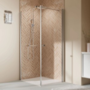 Breuer Seitenwand Elana 2.0, 200x90 cm, Silber matt, für Komplettduschen.