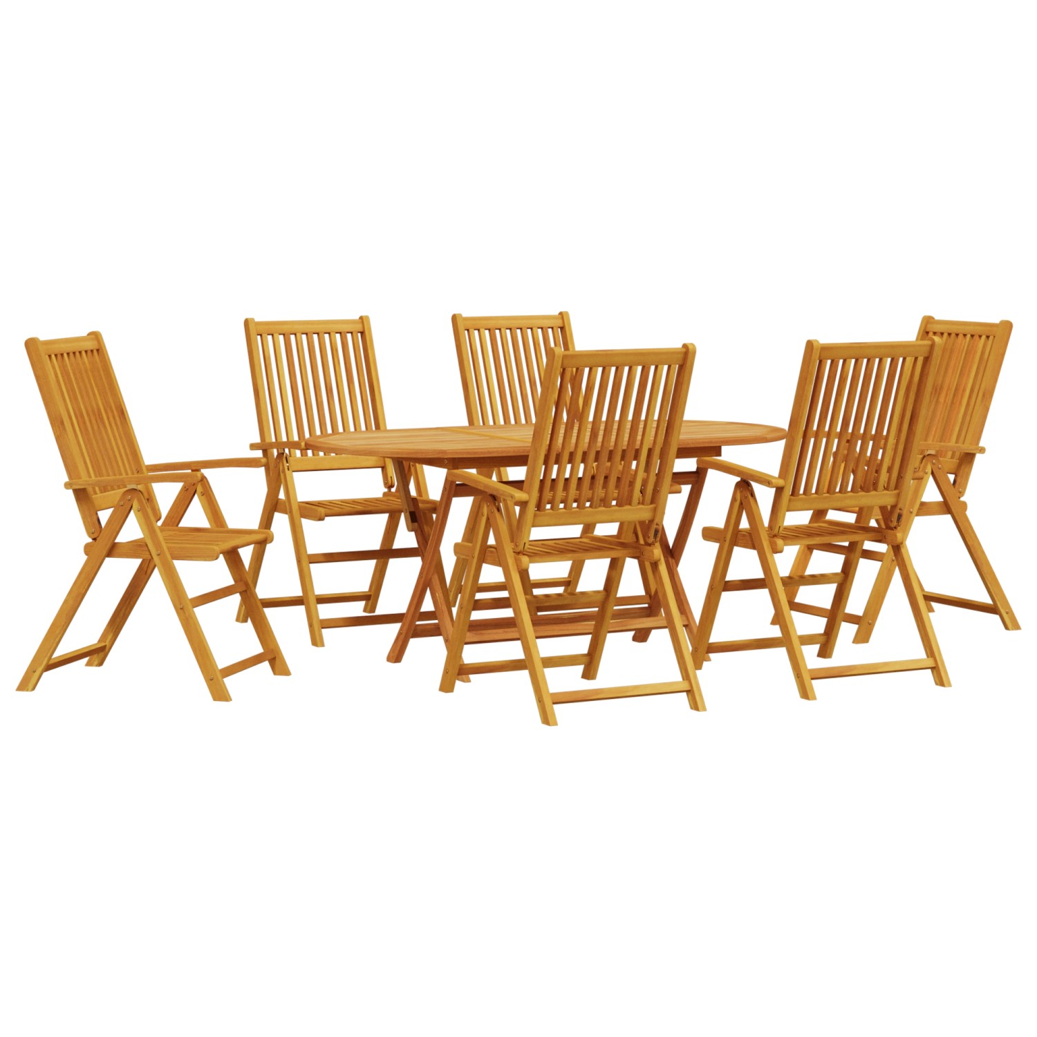 vidaXL 7-tlg Garten-Essgruppe Massivholz Akazie 3375727 günstig online kaufen