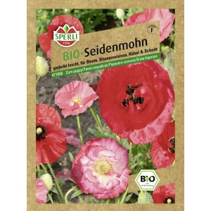 Samenpackung Sperli Seidenmohn Rot: Romantische, rote Mohnblumen für Beet, Kübel und Schnitt.