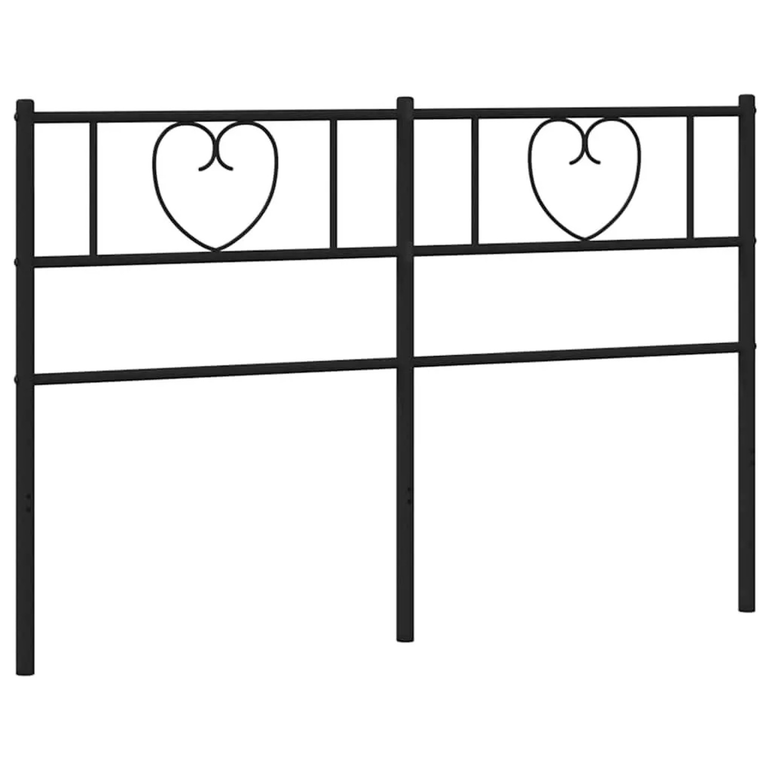 vidaXL Ersatz-Kopfteil Metall Schwarz 120 cm 355494