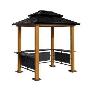 SOJAG Aluminium Grillpavillon Maui Holzoptik 158x249x278 cm