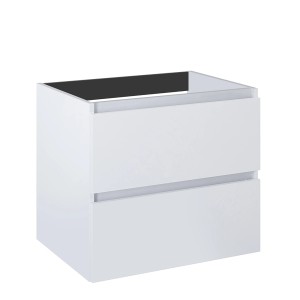 Roca Waschtischunterschrank Evelyne Basic, 60 cm, Weiß Matt, mit 2 Schubladen für Badezimmer.