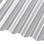 Transparente Acryl-Profilplatte (Sinus 76/18) für Kunststoffbedachung, 3000x1045 mm.