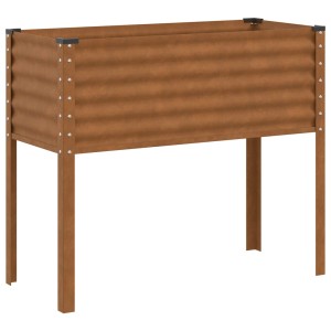 vidaXL Hochbeet aus Cortenstahl, 100x41x90 cm, ideal für Garten, Balkon oder Terrasse.