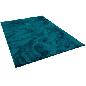 Petrolfarbener Pergamon Hochflor Teppich Melia, 120x170cm, super soft und luxuriös.