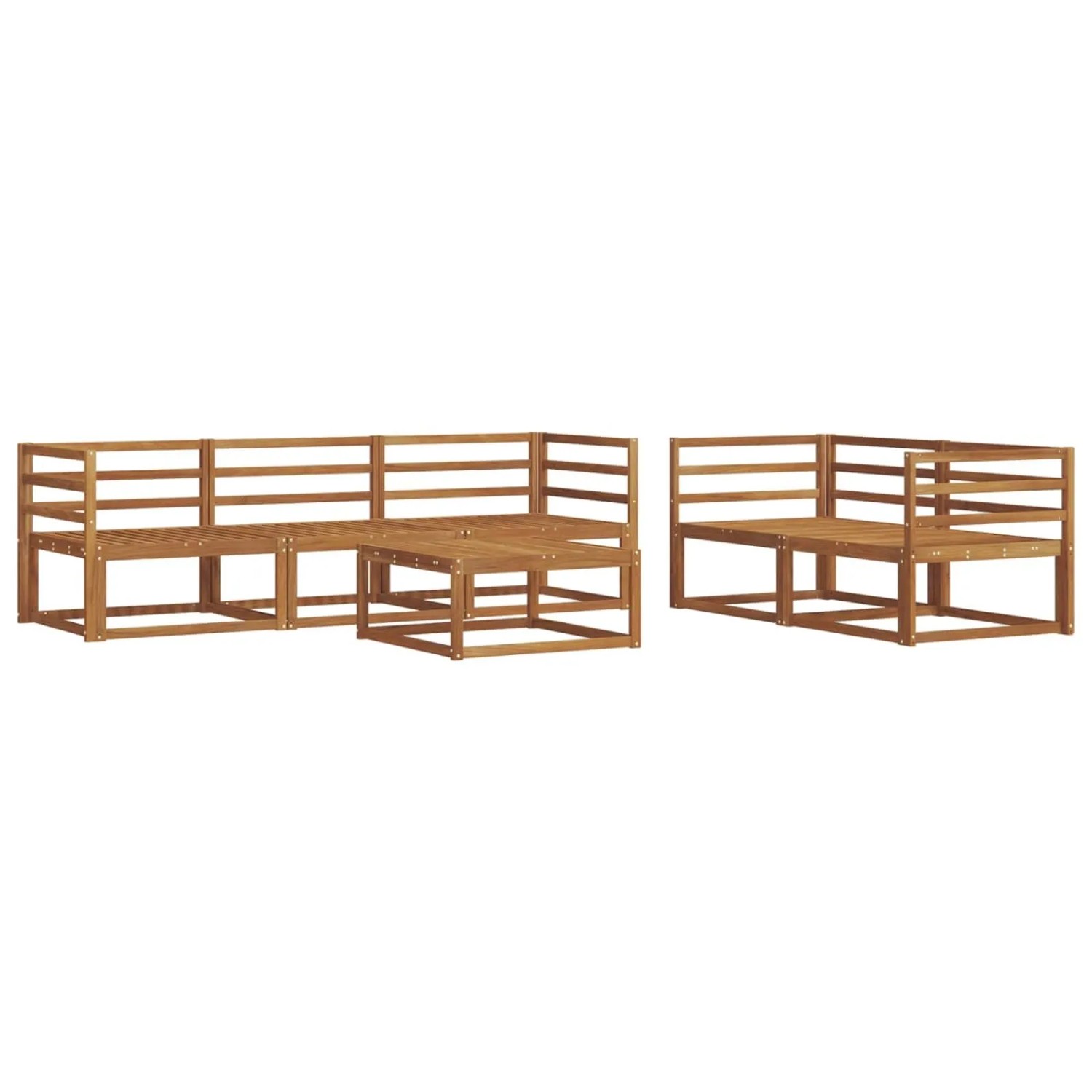 vidaXL Outdoor-Sofagarnitur 6-Tlg Natur Massivholz Akazie 3367177