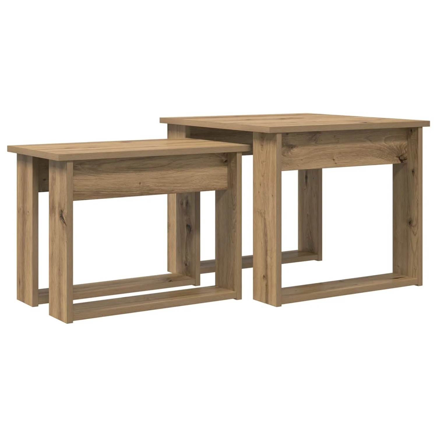 vidaXL Kaffeetisch Set 2-Tlg Artisan-Eiche Holzwerkstoff 8000131
