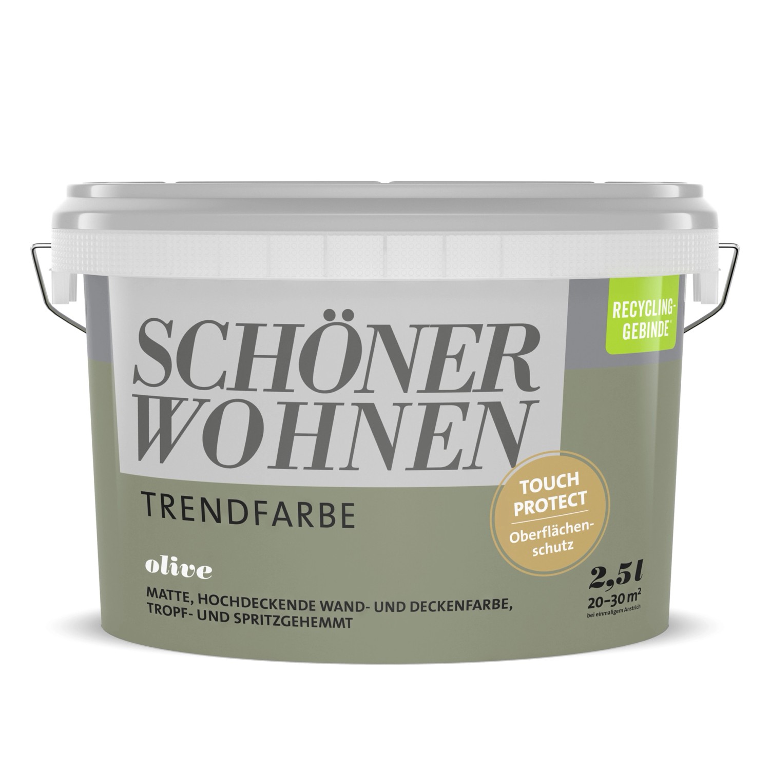 Schöner Wohnen Trend Wandfarbe Olive Matt 2,5,