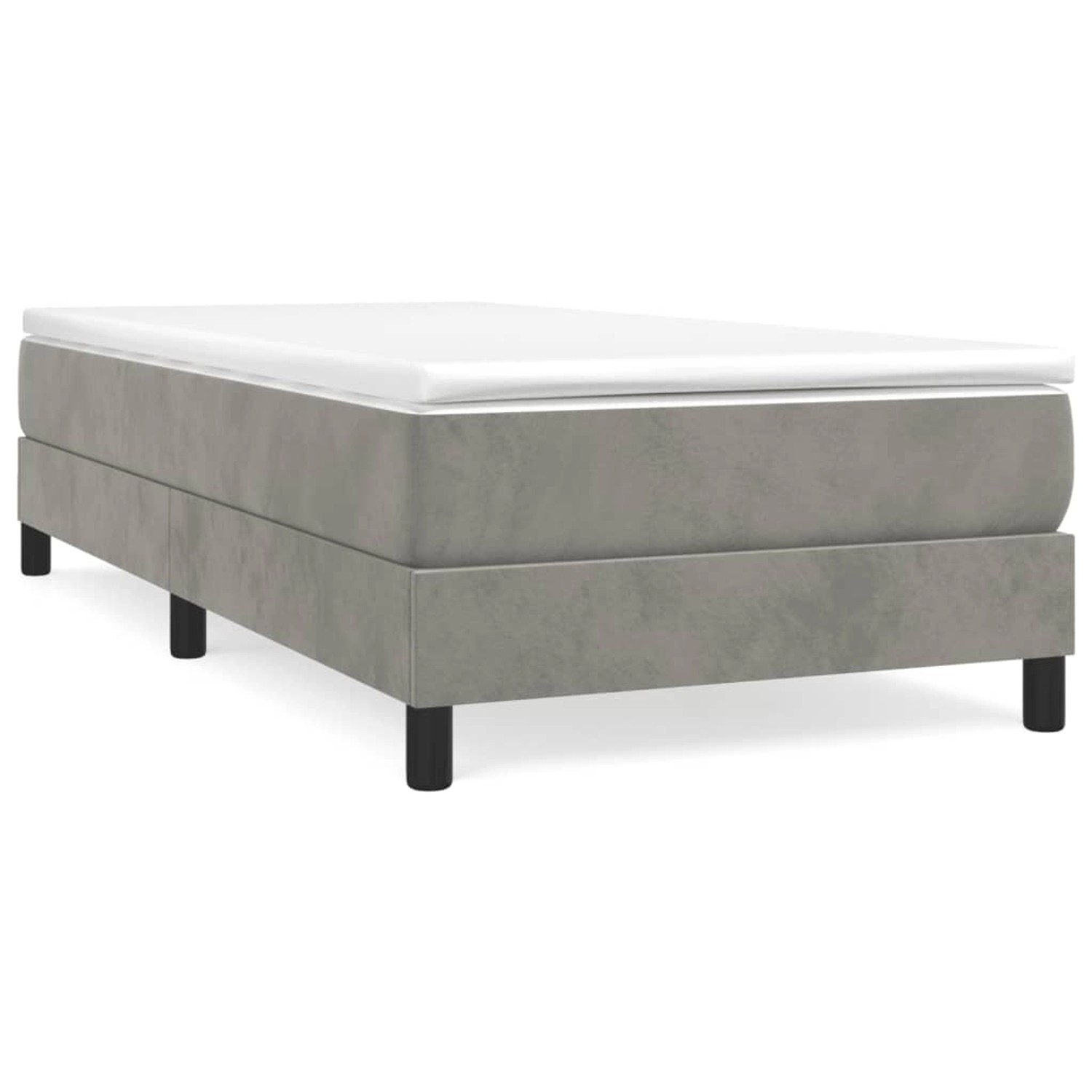 Thumbnail - vidaXL Boxspringbett Hellgrau 90x190 cm Samt1537555