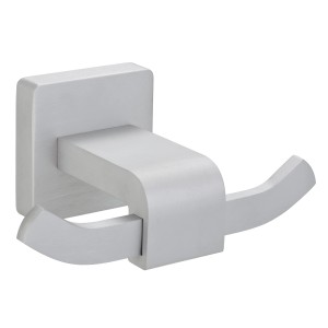 Aluminium Handtuchhaken Tolino mit 2 Haken zur Wandmontage.