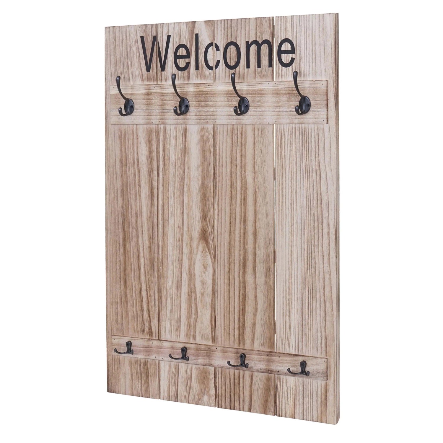 MCW Wandgarderobe C89 Welcome Shabby Naturbraun