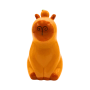 Gelbe Keramik Capybaraspardose, Sparfigur mit Gummistopfen. Ideal als Kinderspardose oder Geschenkartikel.