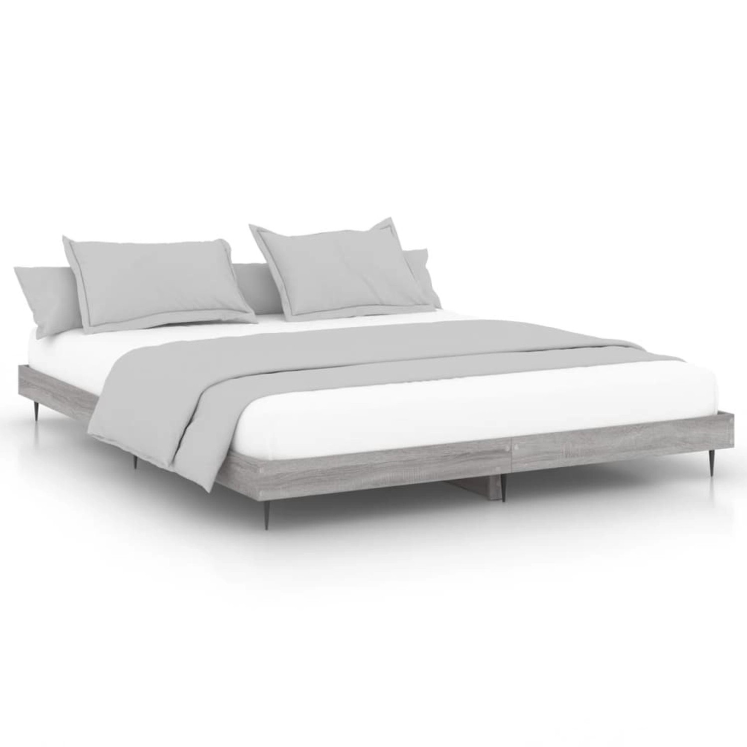 vidaXL Bettgestell Grau Sonoma 140x200 cm Holzwerkstoff 832251 günstig online kaufen