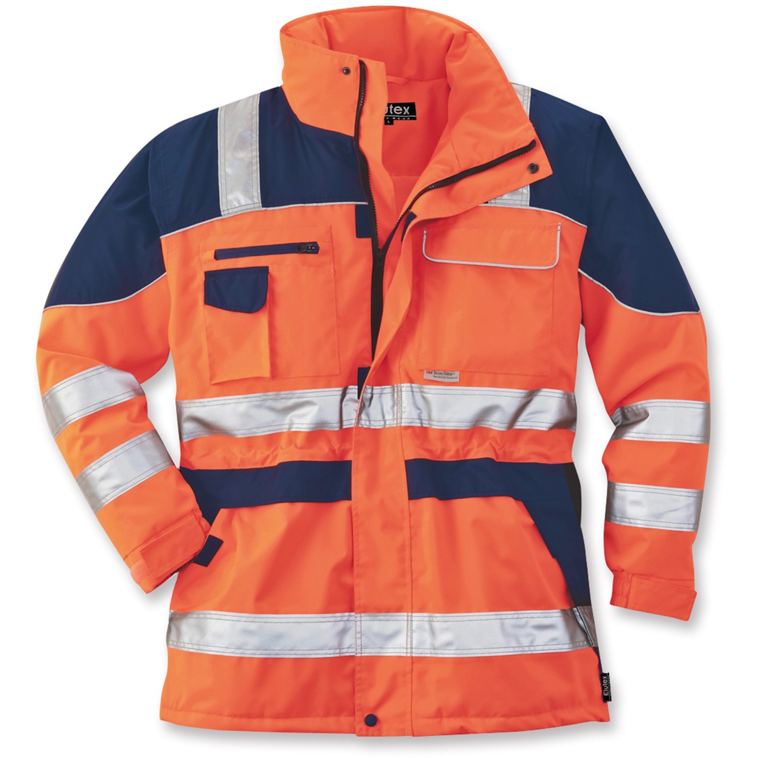 Scheibler workwear Warnschutz-Parka Safety Plus 8405 Orange-Marine