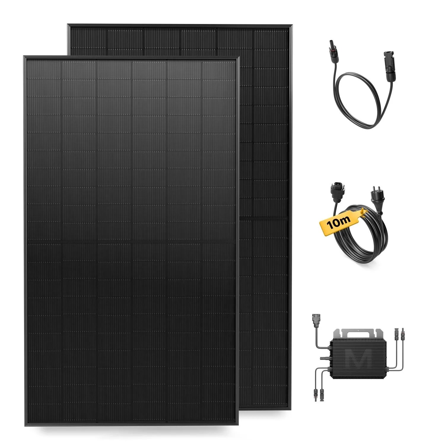 Solakon Balkonkraftwerk 1000W Solaranlage Steckerfertig Komplettset Photovoltaik Anlage 800W Kabellänge 10m