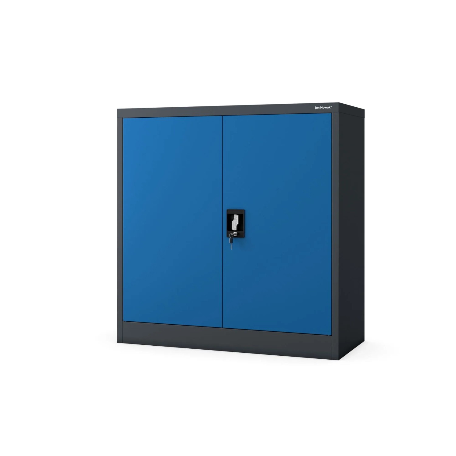 Jan Nowak Metallschrank Klein BEATA 93 x 90 x 40 cm Anthrazit-Blau
