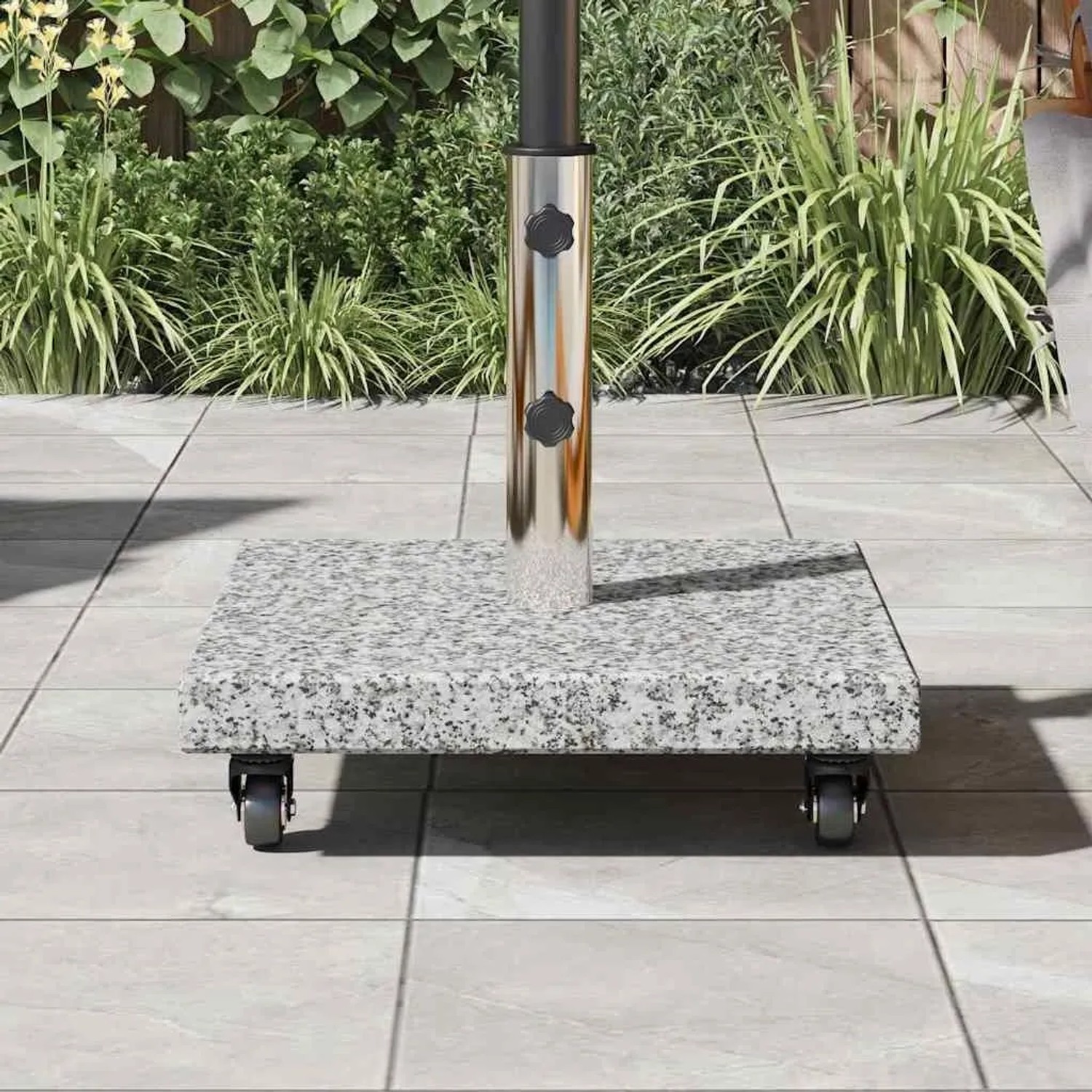 vidaXL Sonnenschirmständer Grau 45 x 45 x 45 cm Granit 42006584_4