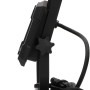 Schwarze LED-Arbeitsleuchte 50W, 4200lm, 4000K, IP65 mit Kabel und Standfuß.