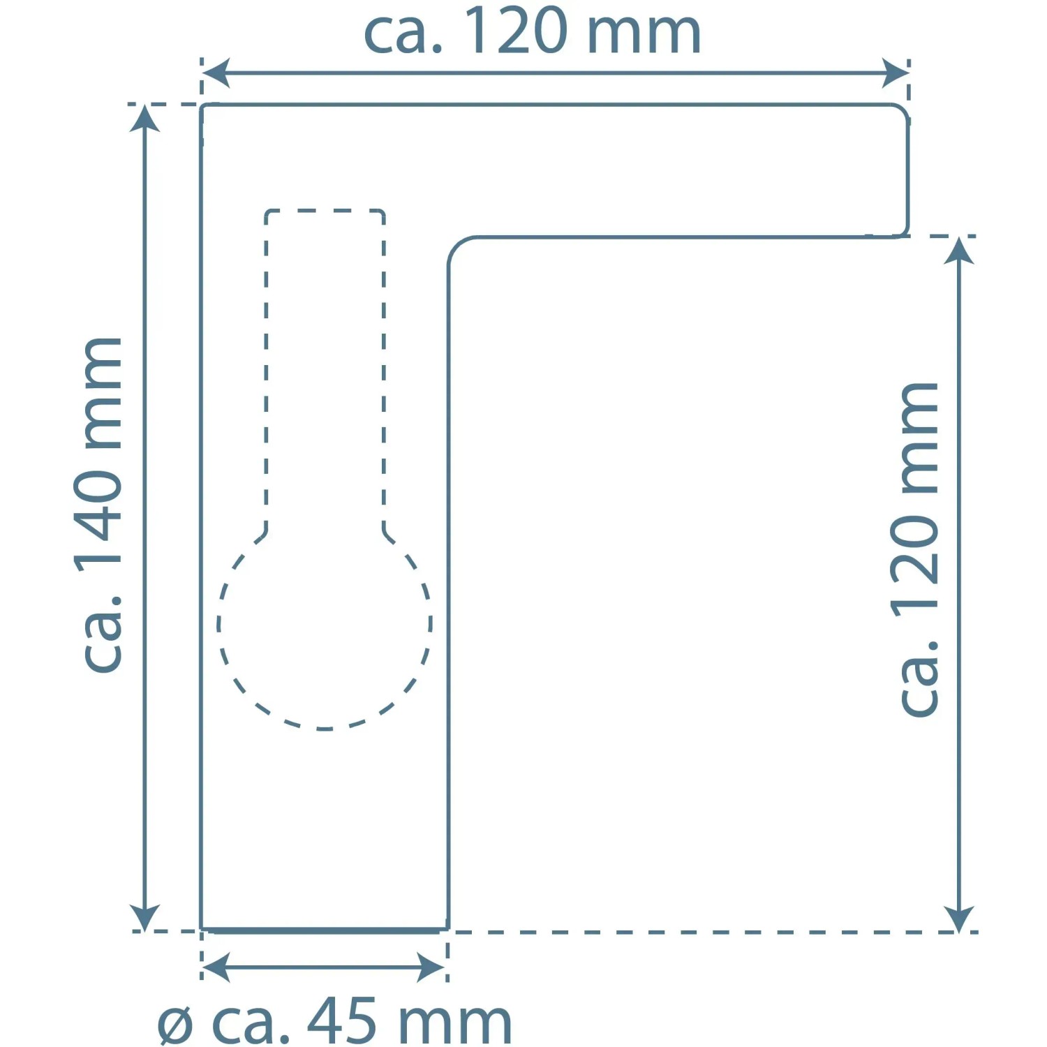 Maße der Schütte LED Waschtischarmatur Orinoco Chrom mit Schwallauslauf.