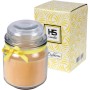 HS Candle Duftkerze Vanille im Bonbonglas (Ø9cm) mit gelbem Band und Geschenkverpackung.