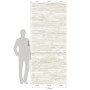 Grosfillex Wandpaneel Element 3D Optik Romano Bianco Matt, 260x37,5 cm, mit Maßangaben und Person als Größenvergleich.
