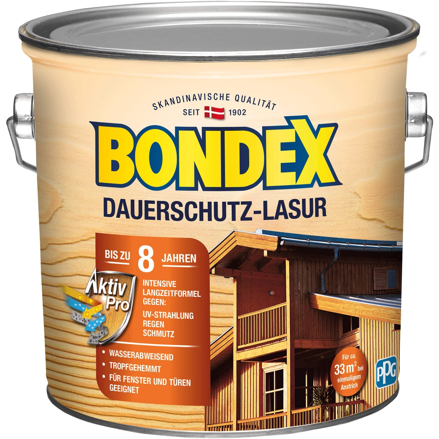 Bondex Dauerschutz-Lasur Weiß 2,5 l