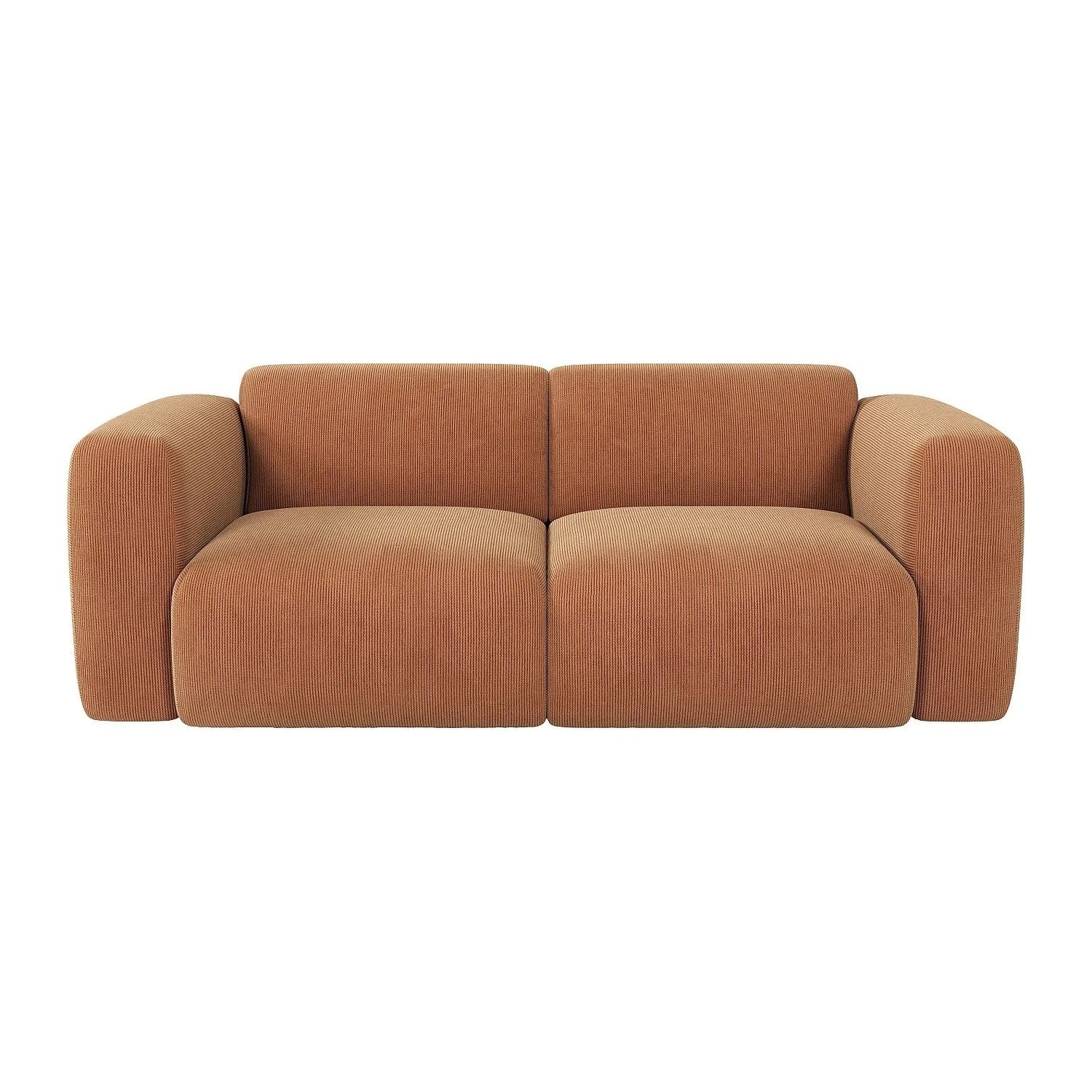 Vente-unique Sofa Ohne Schlafmöglichkeit Pogni Terracotta 205 cm