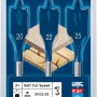 Bosch Flachfräsbohrer Set Expert Self Cut Speed, 3-teilig (20/22/25 mm) für schnelles Bohren in Weichholz.
