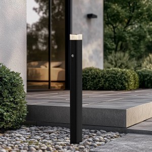 Lindby Außenleuchte Halvar 10042575 mit Bewegungsmelder Modern in Schwarz aus Metall 1-flammig GU10