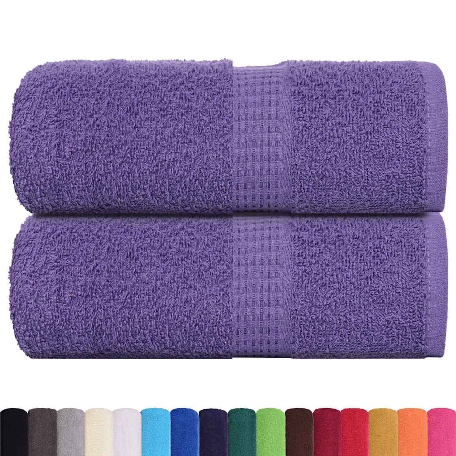 vidaXL Seiftücher 2 Stk Lila 30x30 cm 360 g/m² 100% Baumwolle 136872
