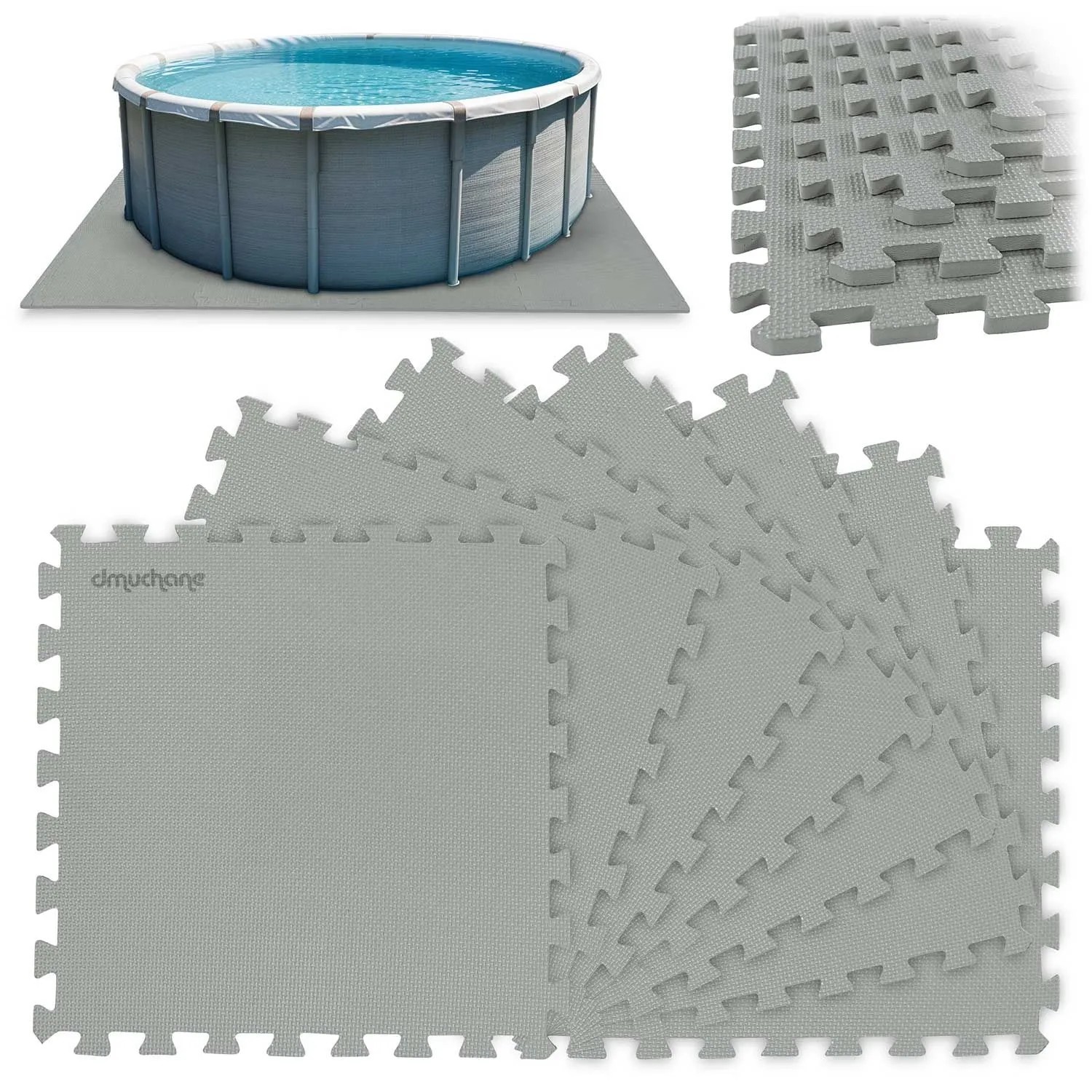 Dmuchane Schaumstoffmatte Für Das Poolpuzzle 50 X 50 Cm 8 Stück