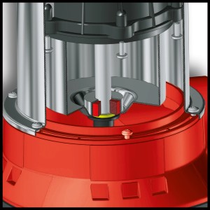 Detailaufnahme: Einhell GC-DP 1340 G Schmutzwasserpumpe, Schnittbild der Pumpe.