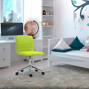 Grüner Svita Linus Kinder Drehstuhl mit Stoffbezug im Kinderzimmer.