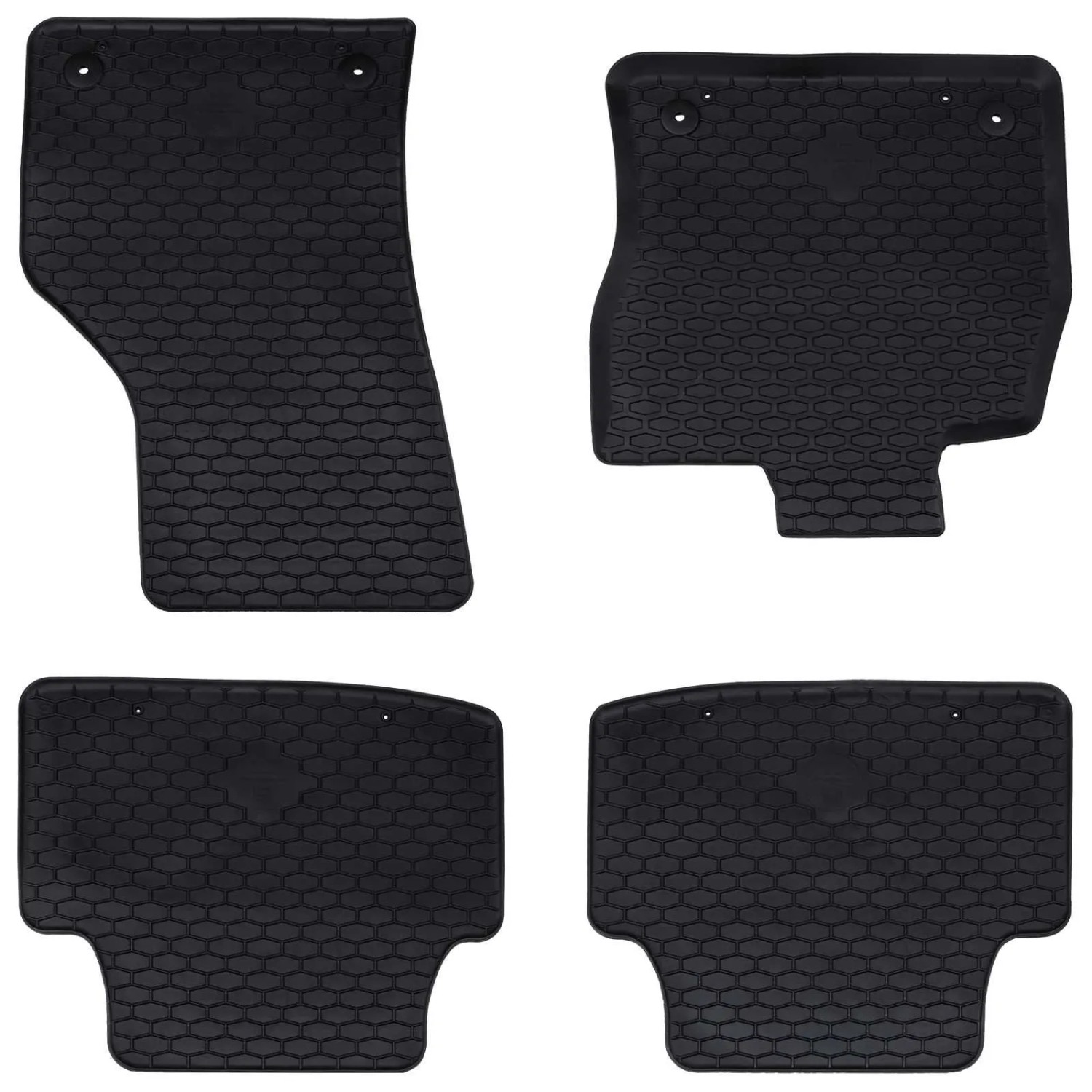 vidaXL Autofußmatte 4-Tlg Schwarz Gummi 42029071