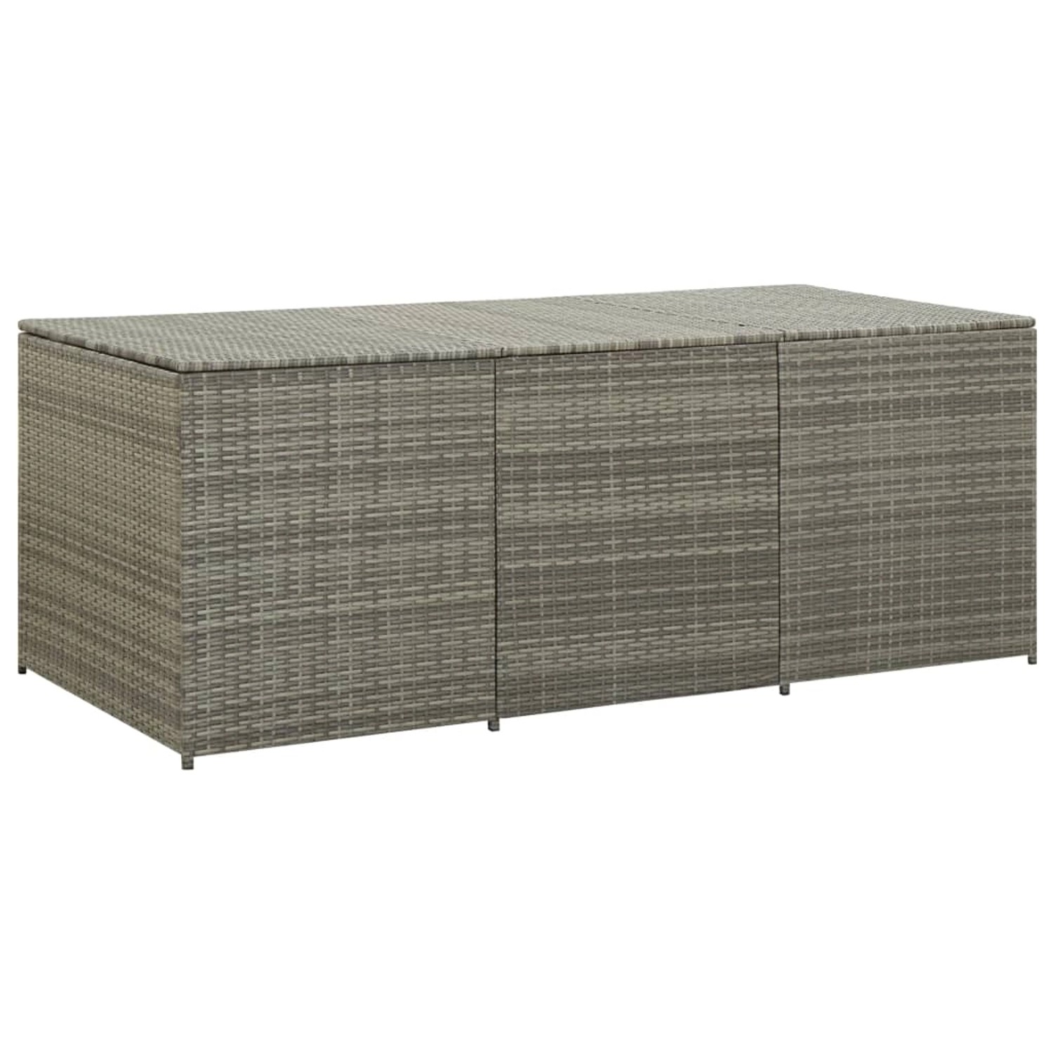 furnicato Gartenbox Poly Rattan 180x90x70 cm Grau günstig online kaufen