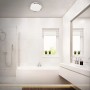 Briloner LED Bad-Deckenleuchte Acorus mit Sternenhimmel-Effekt, silberfarben, im Badezimmer.