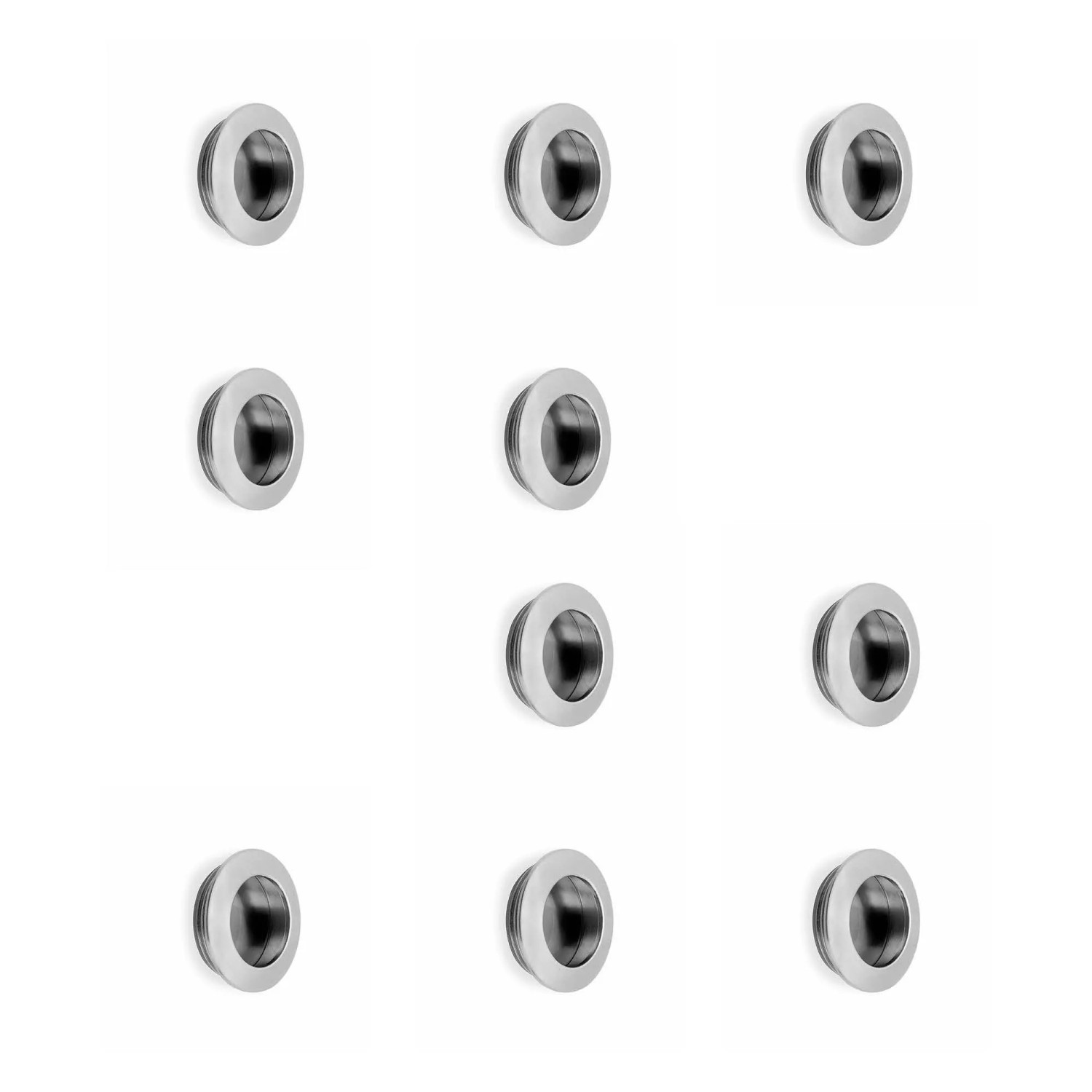 Emuca Lot von 5 Möbelgriffe Paiporta L192 mm 160 mm Achsenabstand Zamak Nickel Satiniert