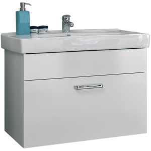 Pelipal Waschtisch Quickset 312, 80 cm, Weiß: Einzelwaschtisch mit Schublade und Softclose.