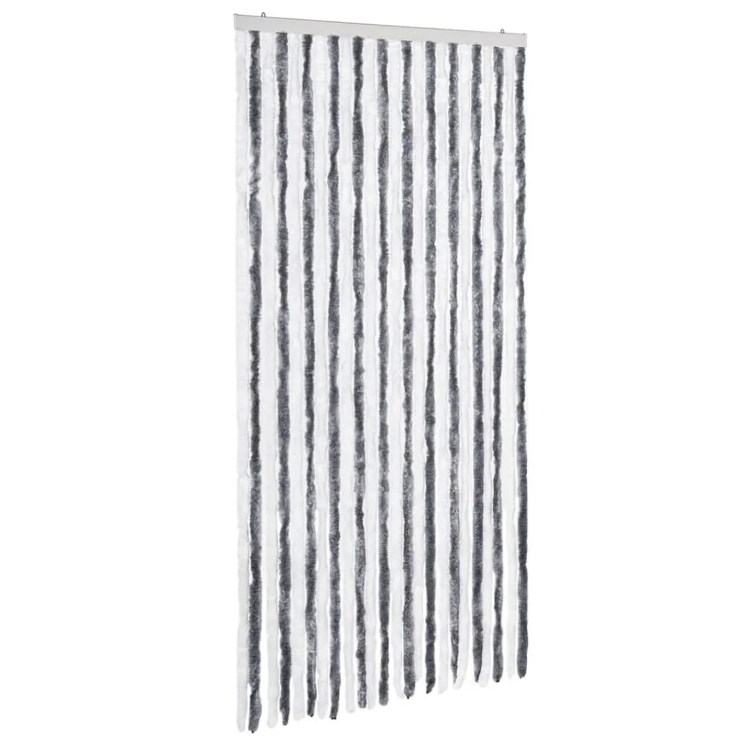 vidaXL Insektenschutz-Vorhang Grau und Weiß 100x220 cm Chenille 241225