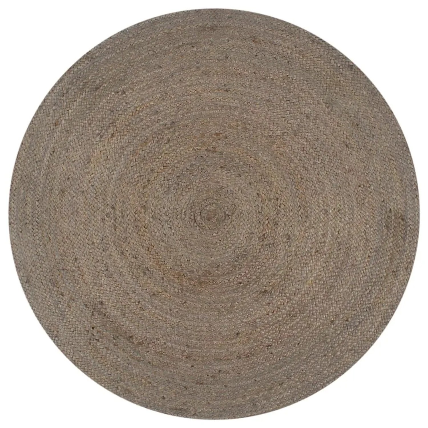 vidaXL Teppich Handgefertigt Jute Rund 120 cm Grau 133663 günstig online kaufen