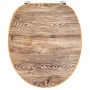 Banjado WC-Sitz aus Bambus mit Maserung, Holz Toilettendeckel für Standard WC.
