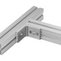 T-Verbindungswinkel für Easy Construct Pro 45x45 mm, zur Verbindung von drei Profilen.