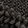 Detailaufnahme: Graphitfarbener Lalee Badteppich Fluffy, 40x60 cm, mit weichem Flor.