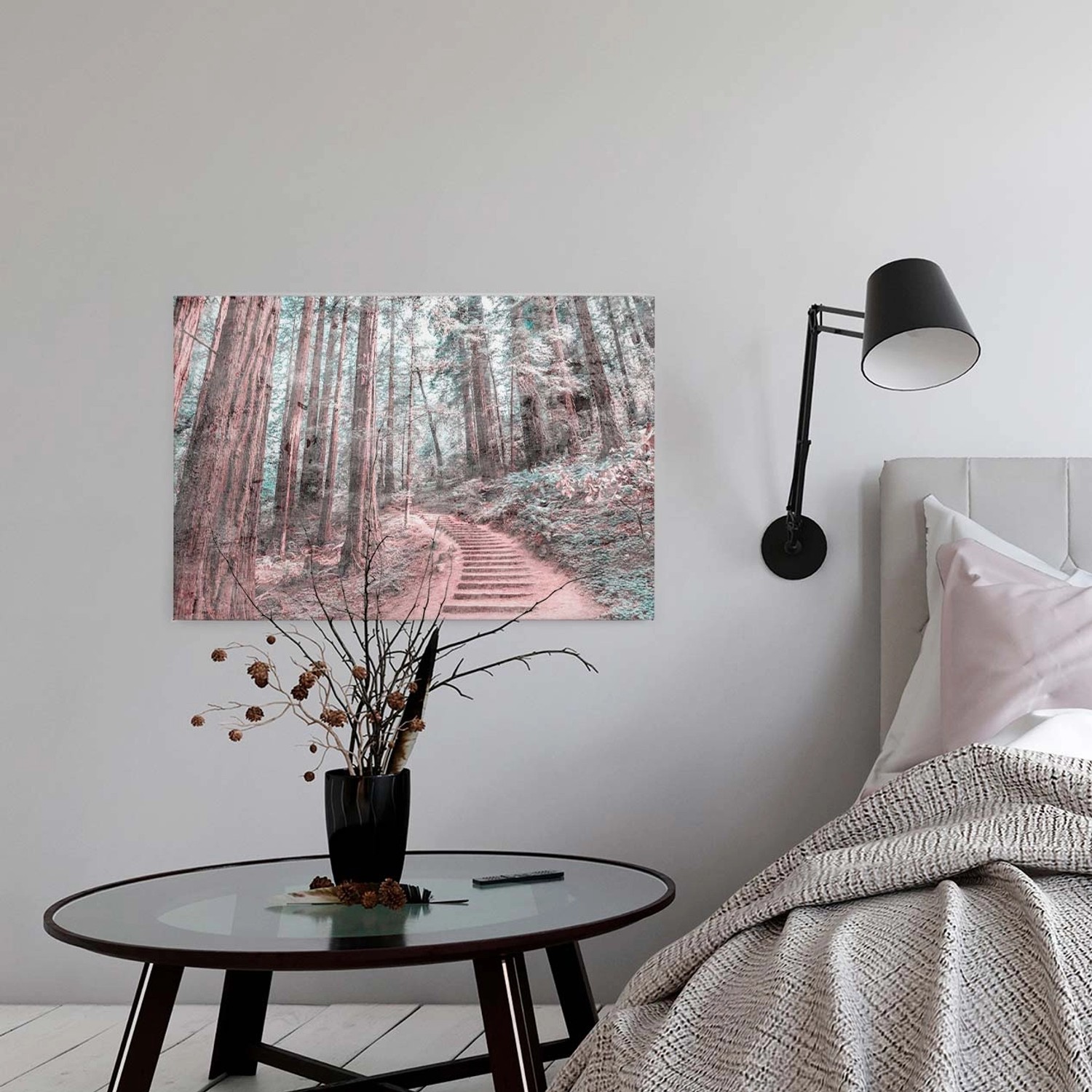 Bricoflor Zauberwald Leinwand Bild In Grün Und Braun Wald Bild Auf Leinwand günstig online kaufen