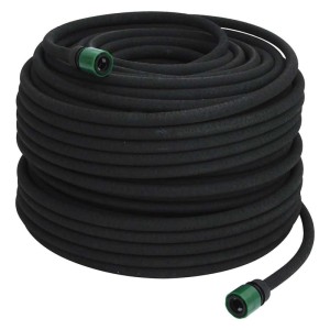 vidaXL Tropfschlauch Schwarz 100 m Gummi 155875